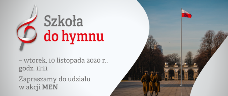Grafika: Uczestniczymy w Akcji „Szkoła do hymnu”
