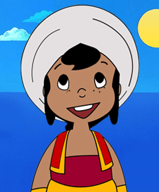 Grafika: Widowisko teatralne na lodzie.