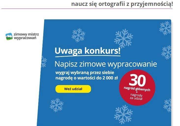zimowy mistrz  wypracowań
