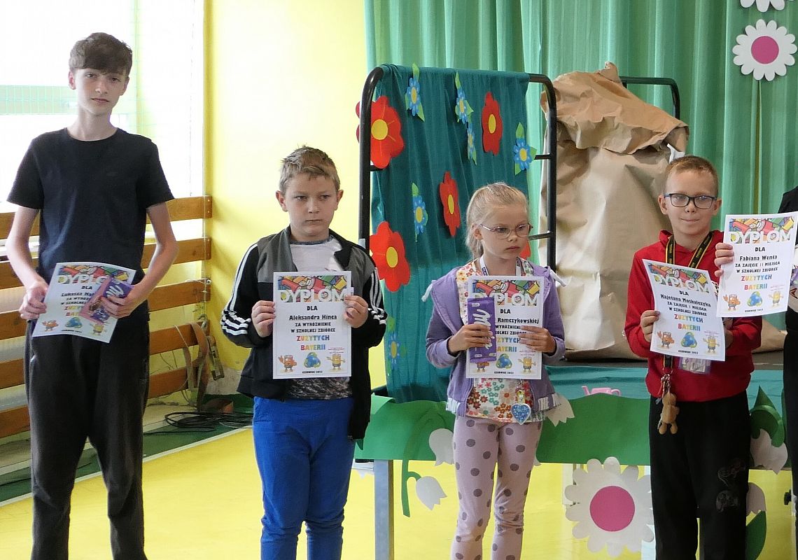 WYNIKI SZKOLNEGO KONKURSU ZBIÓRKI BATERII