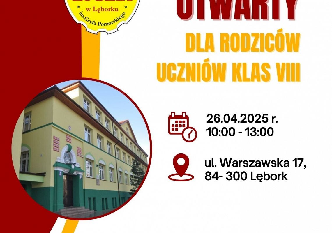 Grafika 1: Dzień Otwarty dla rodziców ósmoklasistów - ZSGZIA
