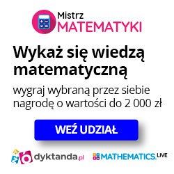 Grafika 1: konkurs Mistrz Matematyki!