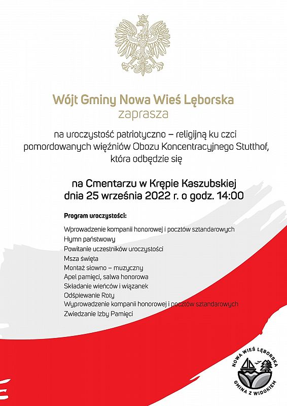 Uroczystość patriotyczno-religijna ku czci pomordowanych więźniów Obozu Koncentracyjnego Stutthof grafika