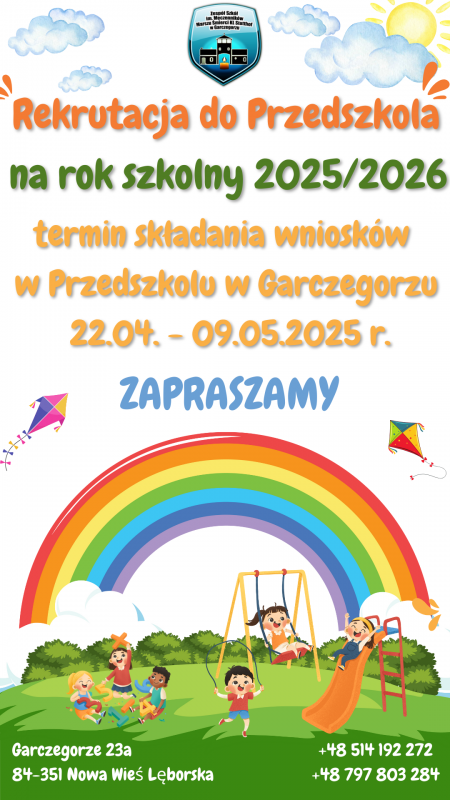 Grafika 1: REKRUTACJA DO PRZEDSZKOLA W ROKU SZKOLNYM 2025/2026