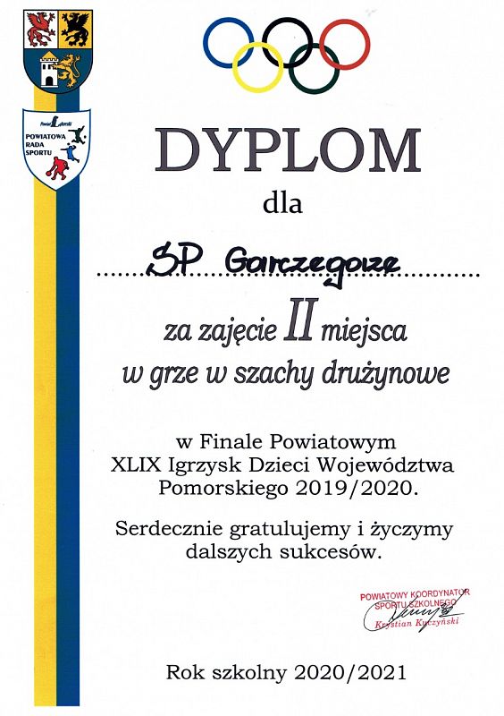  Grafika #0: Wicemistrzowie powiatu w szachach