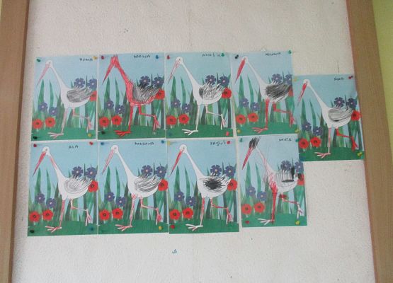 Prace Maluchów - bociany