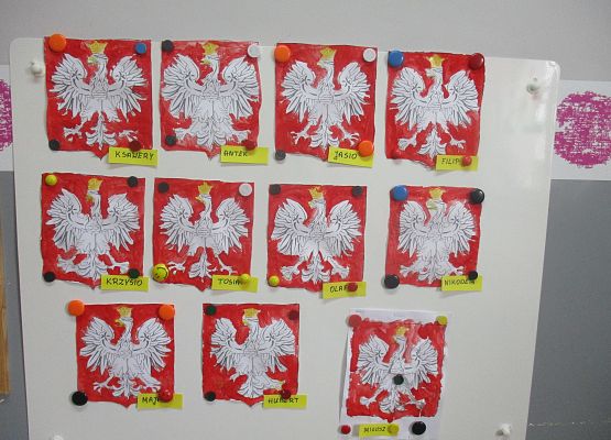 Godło Polski - prace Starszaków