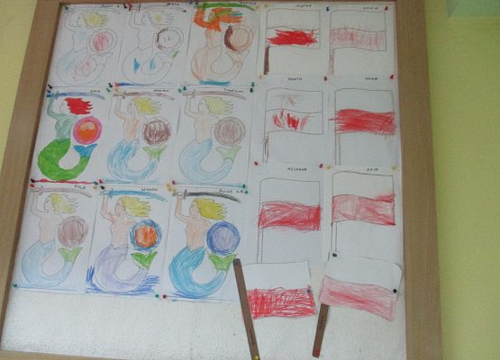 Flaga Polski - praca Maluchów i Średniaków