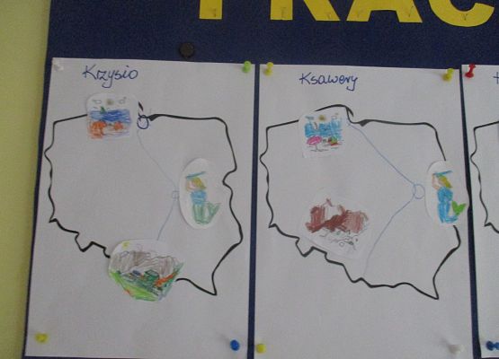 Mapa Polski - prace Starszaków