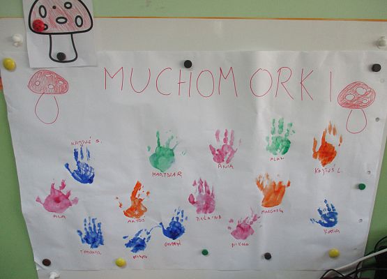 "Podpisy" przedszkolaków z młodszej grupy