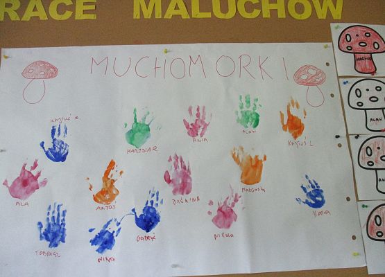 "Podpisy" przedszkolaków z młodszej grupy