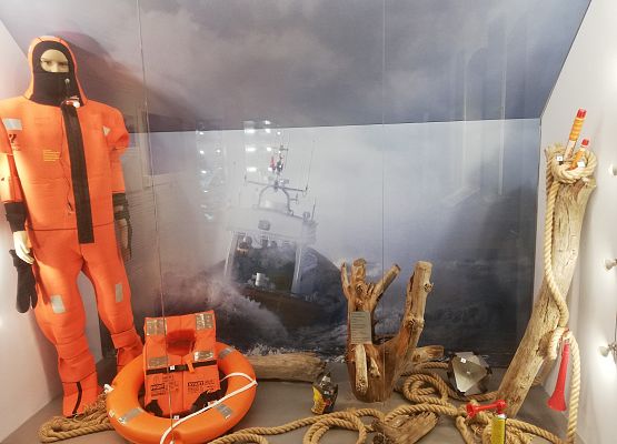 Ekspozycja poświęcona ratownictwu morskiemu