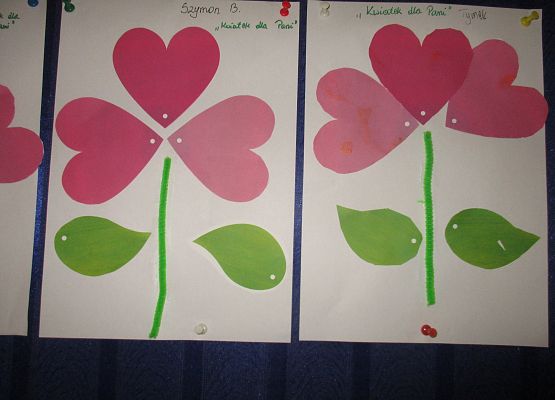 Kwiaty dla Pani - prace Starszaków