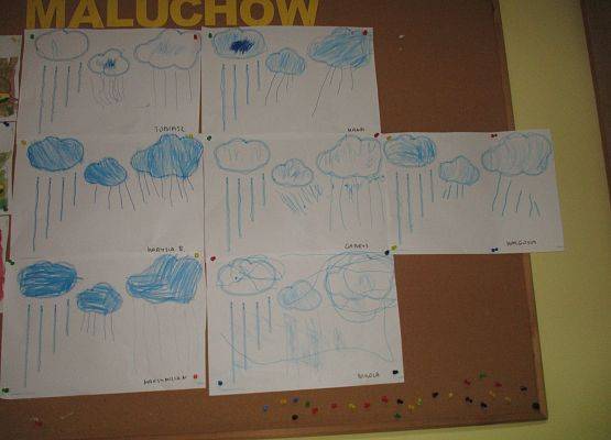 Ćwiczenie grafomotoryczne - praca młodszej grupy