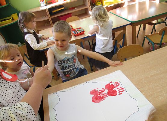 Młodsza grupa przy pracy