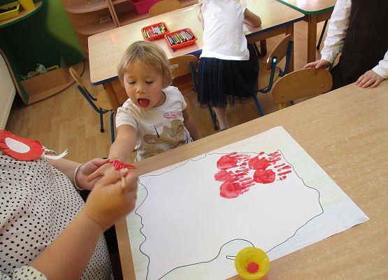 Młodsza grupa przy pracy