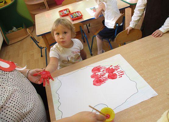 Młodsza grupa przy pracy