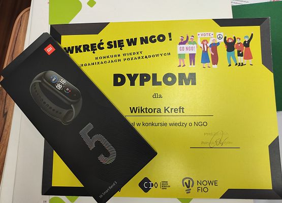 Nagroda i dyplom dla Wiktora K.