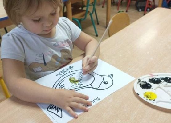 Młodsza grupa przy pracy