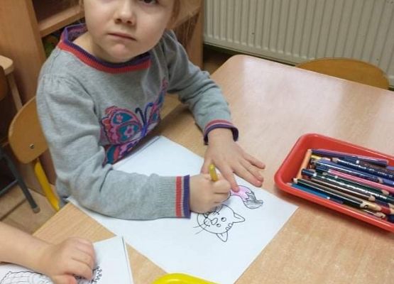 Młodsza grupa przy pracy