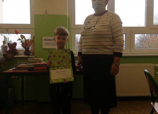 Czytelnik półrocza- kategoria klas  I-III- Kuba Mrzygłód