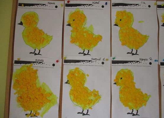 Kurczaki - prace młodszej grupy