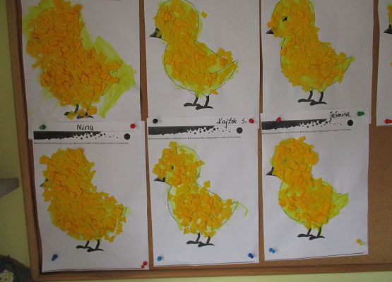 Kurczaki - prace młodszej grupy