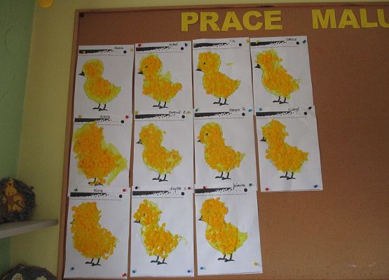 Kurczaki - prace młodszej grupy
