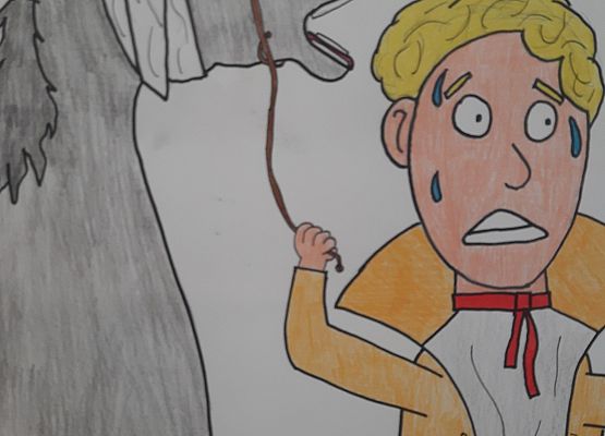 Plakat przedstawiający dowolną scenę z przeczytanej książki - język angielski