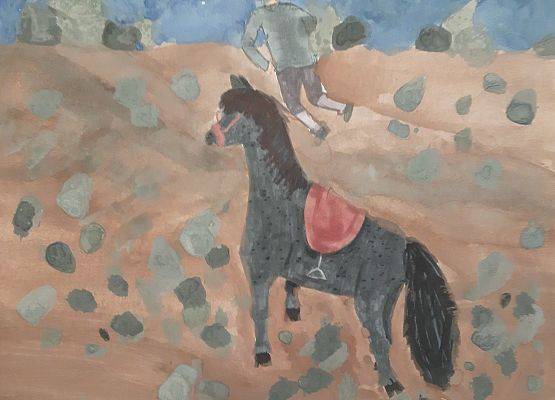 Plakat przedstawiający dowolną scenę z przeczytanej książki - język angielski