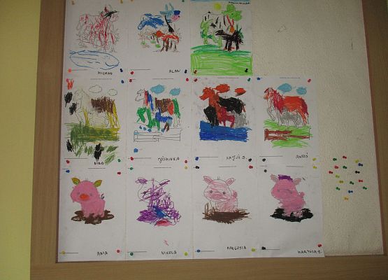 Rysowanie pastelami - prace młodszej grupy
