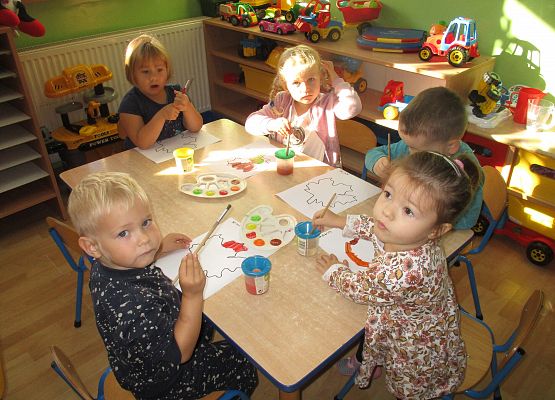 Młodsza grupa przy pracy