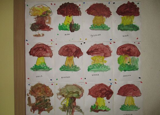 Grzyby - prace grupy młodszej