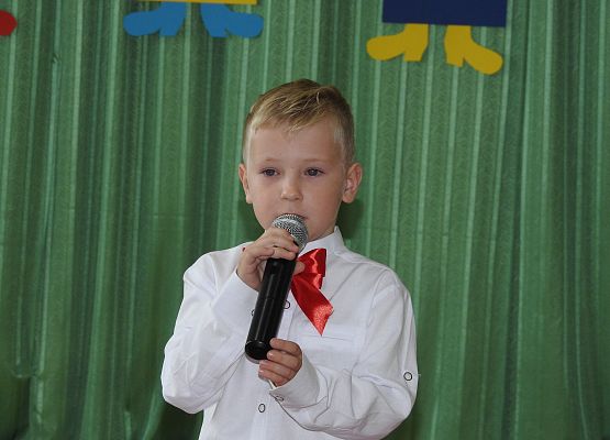 Ksawery podczas recytacji