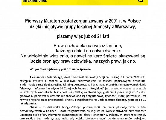Maraton Pisania Listów