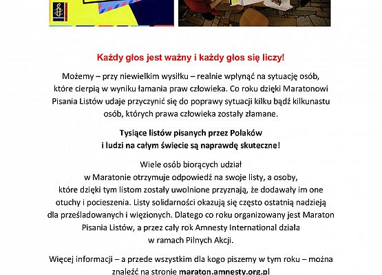 Maraton Pisania Listów