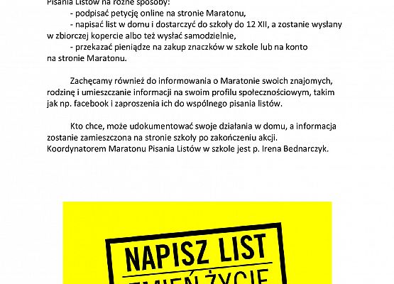 Maraton Pisania Listów