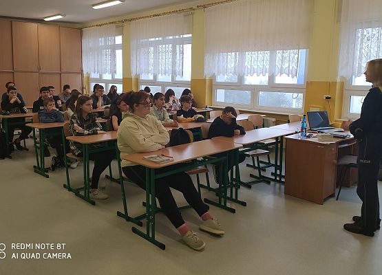Zajęcia profilaktyczne Panią Policjantką