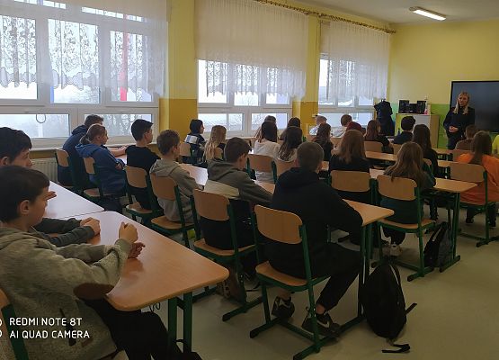 Zajęcia profilaktyczne Panią Policjantką