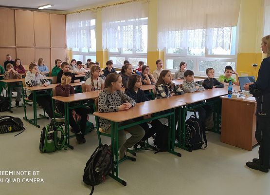 Zajęcia profilaktyczne Panią Policjantką
