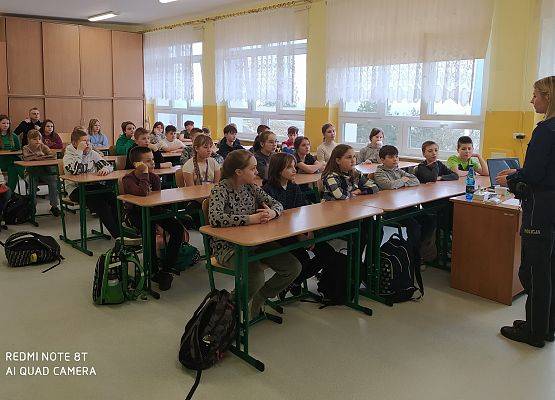 Zajęcia profilaktyczne Panią Policjantką
