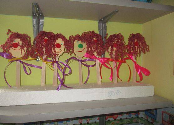 Pacynki - prace grupy młodszej