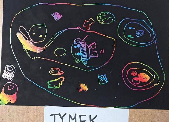 Grafika 7: "W Układzie Słonecznym wirują planety"