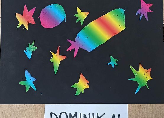 Grafika 9: "W Układzie Słonecznym wirują planety"