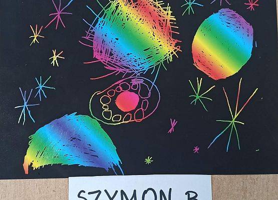 Grafika 15: "W Układzie Słonecznym wirują planety"