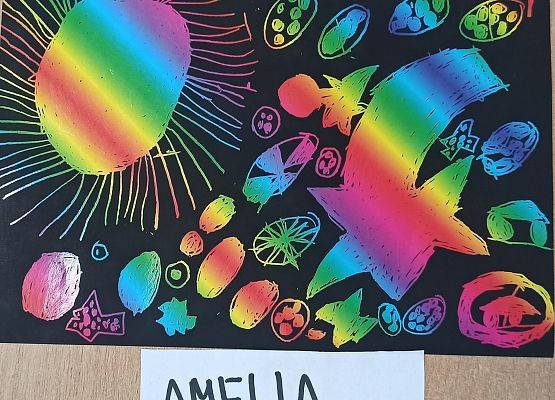 Grafika 17: "W Układzie Słonecznym wirują planety"