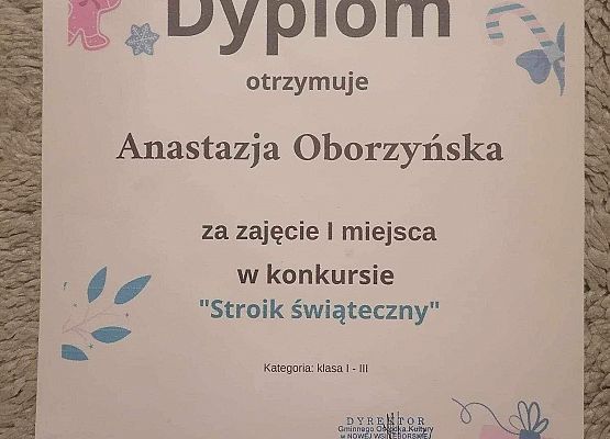 Grafika 3: Konkurs GOK na stroik lub kartkę świąteczną rozstrzygnięty.