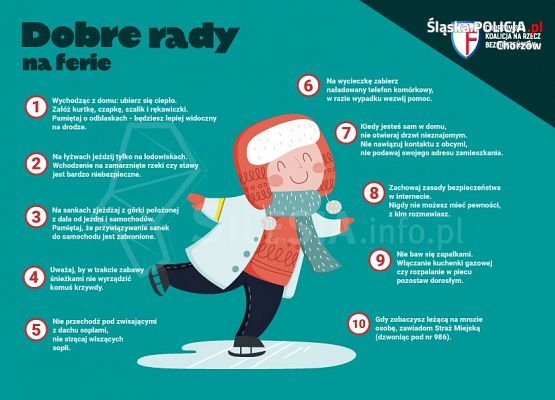 Grafika 1: Bezpieczne ferie zimowe