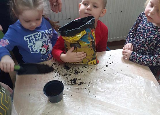 Młodsza grupa przy pracy