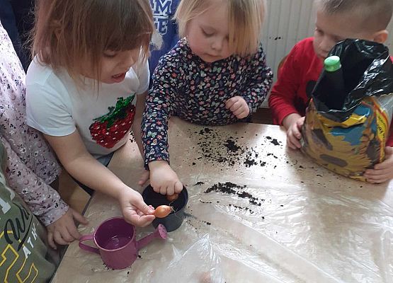 Młodsza grupa przy pracy